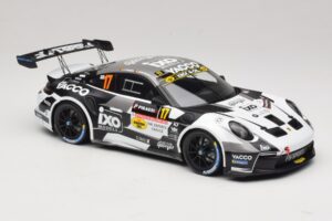 Porsche 911 992 Rally GT #17 C. De Cecco / J. Humblet Rallye de Wallonie 2025 IXO 1:18 18RMC255 Metalas - nuotrauka 4 iš 6