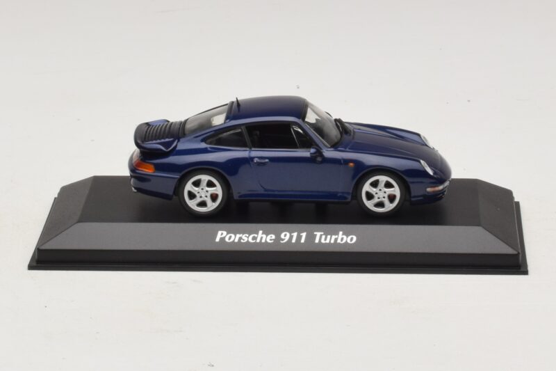 Porsche 911 993 Turbo Blue Metallic Maxichamps 1:43 940069201 Metalas