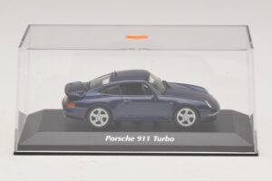 Porsche 911 993 Turbo Blue Metallic Maxichamps 1:43 940069201 Metalas - nuotrauka 5 iš 5