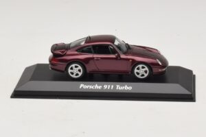 Porsche 911 993 Turbo Raudona Metalik Maxichamps 1:43 940069200 Metalas