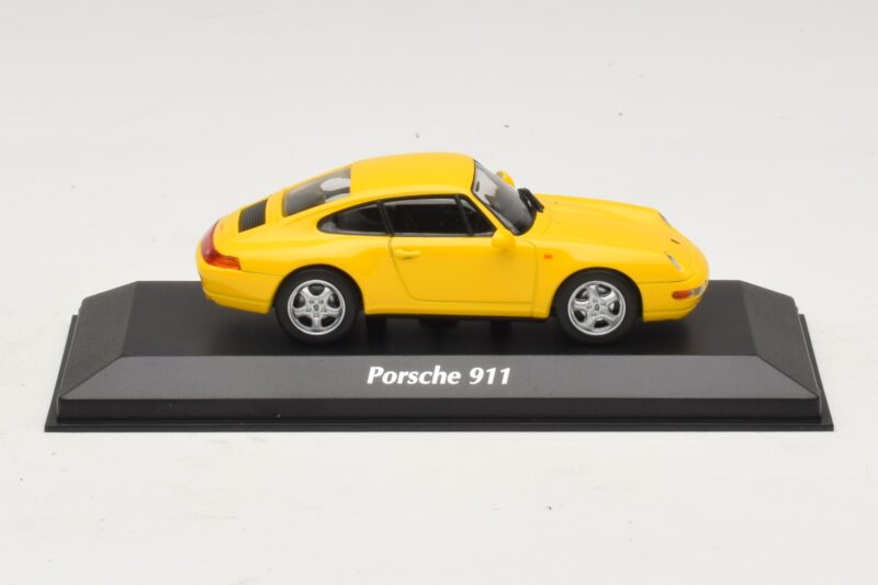 Porsche 911 993 Geltonas Maxichamps 1:43 940063000 Metalas