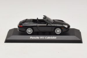 Porsche 911 996 Kabrioletas Juoda Metalik Maxichamps 1:43 940061030 Metalas