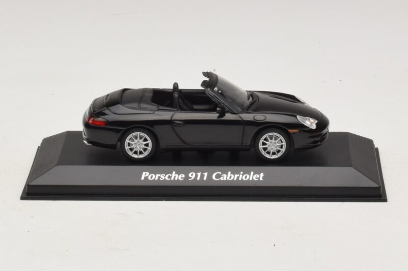 Porsche 911 996 Kabrioletas Juoda Metalik Maxichamps 1:43 940061030 Metalas