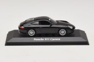 Porsche 911 996 Carrera Juodas Maxichamps 1:43 940061020 Metalas