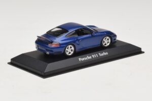 Porsche 911 996 Turbo Blue Metallic Maxichamps 1:43 940069301 Metalas - nuotrauka 2 iš 5