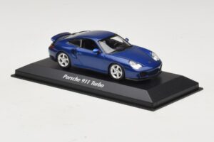 Porsche 911 996 Turbo Blue Metallic Maxichamps 1:43 940069301 Metalas - nuotrauka 3 iš 5