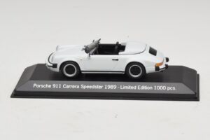 Porsche 911 G-Series Carrera Speedster Baltas Ribotas Leidimas Minichamps 1:43 MAP02002608 Metalas