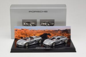 Porsche Carrera GT Spider & Kupė Rinkinys Sidabrinis Minichamps 1:43 WAP02010314 Metalas - nuotrauka 5 iš 5