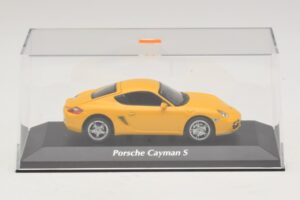 Porsche Cayman S 987 Geltonas Maxichamps 1:43 940065620 Metalas - nuotrauka 4 iš 5