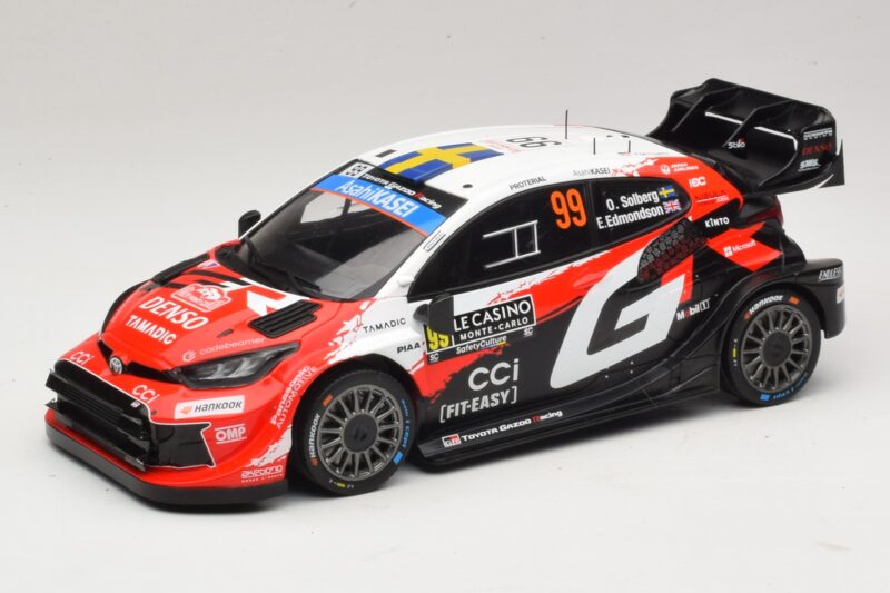 Toyota GR Yaris Rally1 #99 O. Solberg / E. Edmondson Rally Monte Carlo Winner 2026 IXO 1:18 18RMC269A Metalas