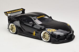 Toyota Supra GR A90 Pandem V1.0 Juodas TopSpeed 1:18 TS0307 Derva - nuotrauka 4 iš 6