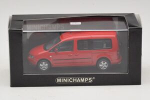 Volkswagen Caddy 2K Bus Raudonas Minichamps 1:43 CADDY009 Metalas - nuotrauka 5 iš 5