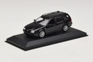 Volkswagen Golf Mk4 Variant Sport Highline BBS Edition Juodas Pakaitinė Dėžė Minichamps 1:43 GOLF008-R1 Metalas - nuotrauka 2 iš 5
