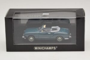 Volkswagen Karmann Ghia Kabrioletas Tamsiai Mėlynas Minichamps 1:43 GHIA001 Metalas - nuotrauka 5 iš 5
