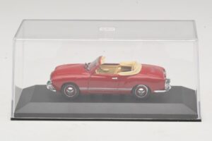 Volkswagen Karmann Ghia Kabrioletas Tamsiai Raudonas Minichamps 1:43 5032 Metalas - nuotrauka 4 iš 5