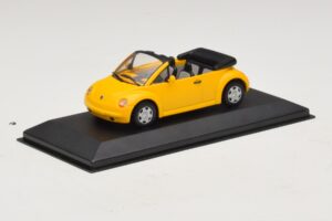 Volkswagen New Beetle Kabrioletas Geltonas Minichamps 1:43 BEETLE002 Metalas - nuotrauka 2 iš 5